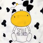 ست سرهمی و کلاه نوزادی پسرانه طرح گاو کد M267