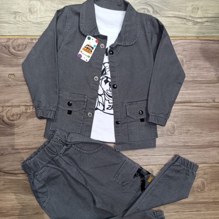 ست 3 تکه لباس پسرانه مدل خرسی 01