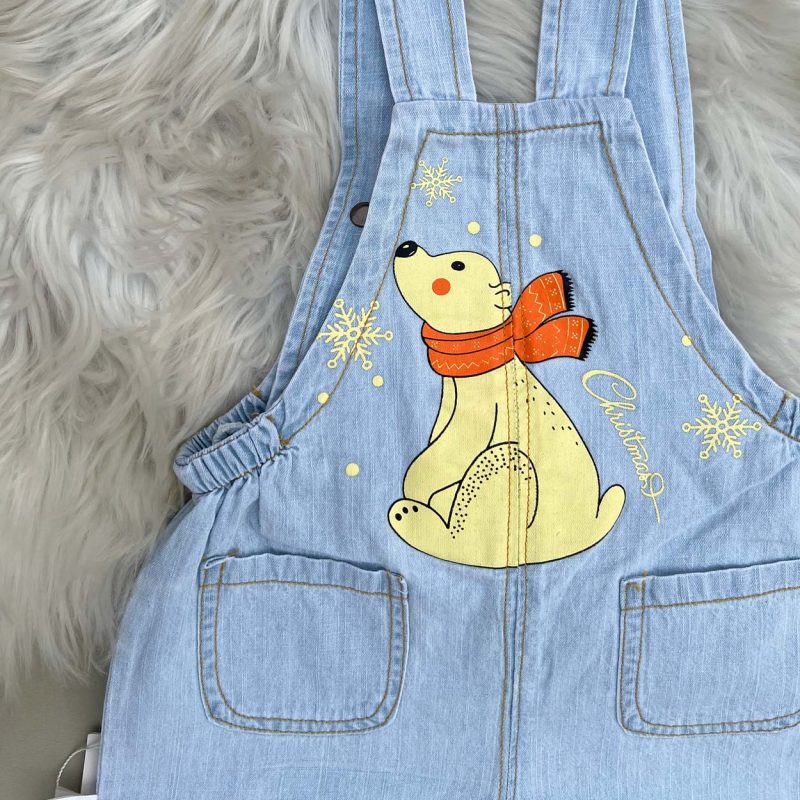 سرهمی جین بچگانه مدل خرسی