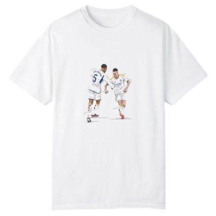 تی شرت آستین کوتاه پسرانه مدل ادن هازارد و جود بلینگام در رئال