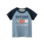 تی شرت آستین کوتاه پسرانه هومنیتی مدل WYKBTS9862-LTDEBLU