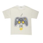 تی شرت آستین کوتاه پسرانه فیورلا مدل level up کد 45062