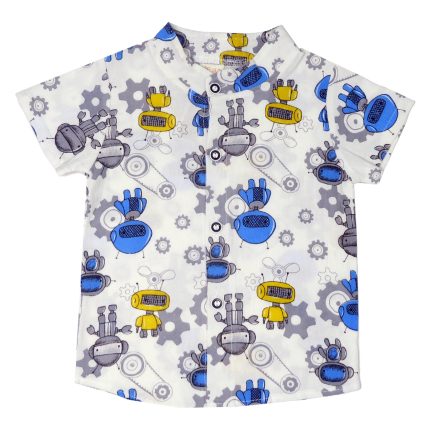 ست پیراهن و شلوارک پسرانه مدل ربات