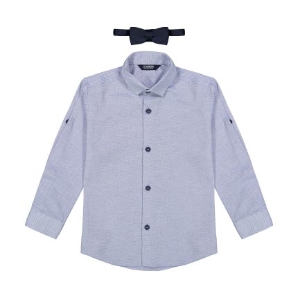 ست پیراهن و پاپیون پسرانه ال سی وایکیکی مدل 8WM378Z4-J0M-BLUE