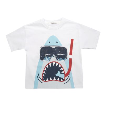 تی شرت آستین کوتاه پسرانه فیورلا مدل کوسه غواص 45054