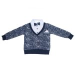 ست سویشرت و پاپیون پسرانه مدل یقه‌دار