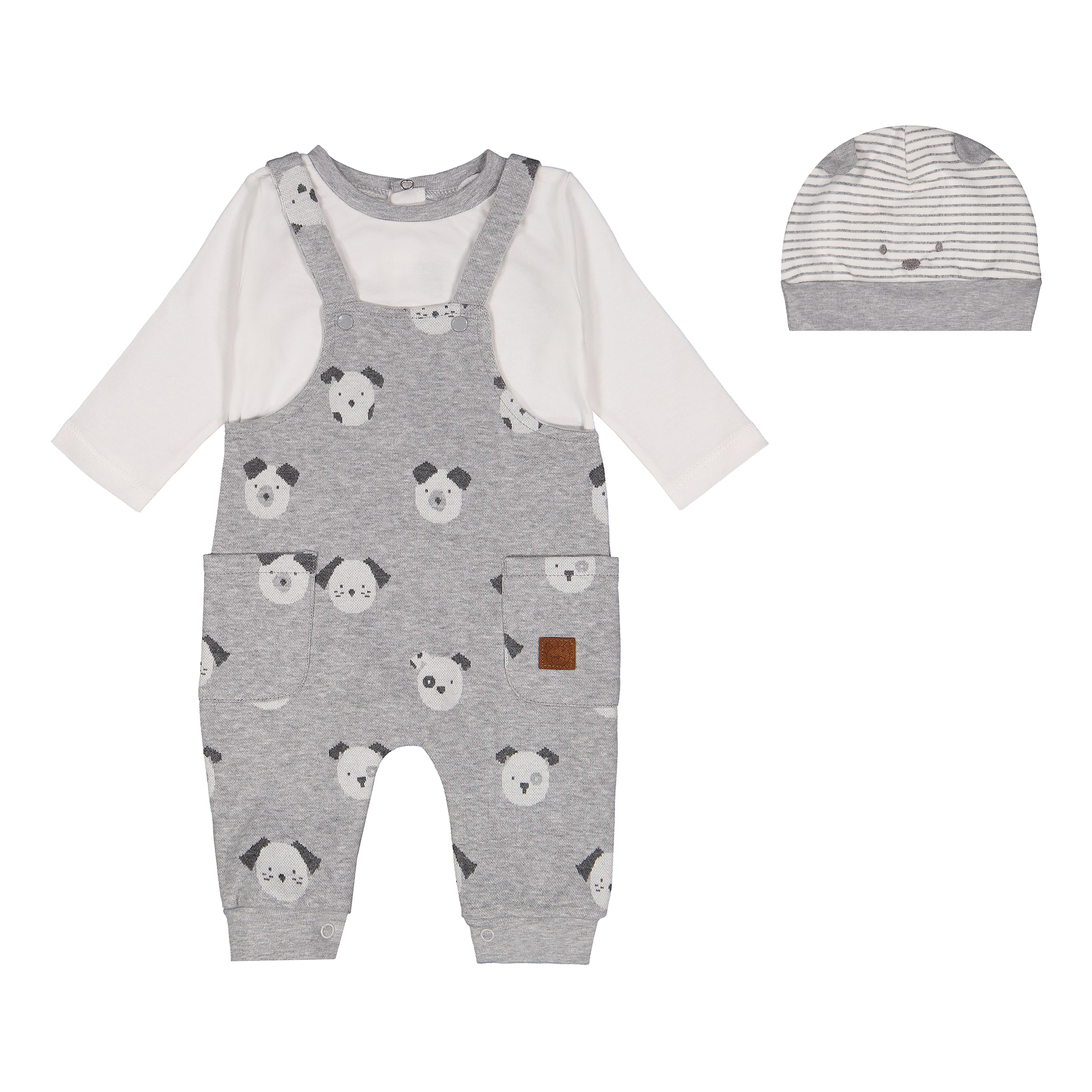 ست سرهمی و کلاه نوزادی پسرانه ایندیگو مدل 23213 ست سرهمی و کلاه نوزادی پسرانه ایندیگو مدل 23213