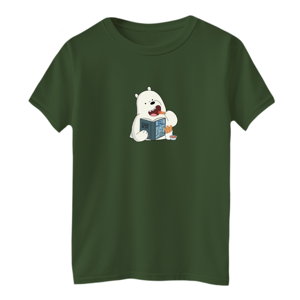 تی شرت آستین کوتاه بچگانه مدل سه خرس کد03 رنگ یشمی تی شرت آستین کوتاه بچگانه مدل سه خرس کد03 رنگ یشمی