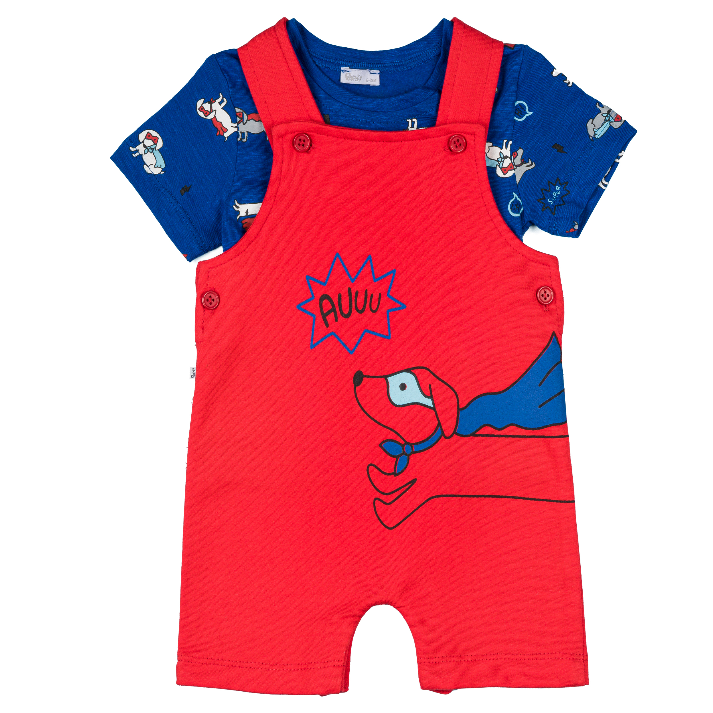 ست تی شرت و سرهمی بچگانه پاپو مدل nafis 300432 ست تی شرت و سرهمی بچگانه پاپو مدل nafis 300432