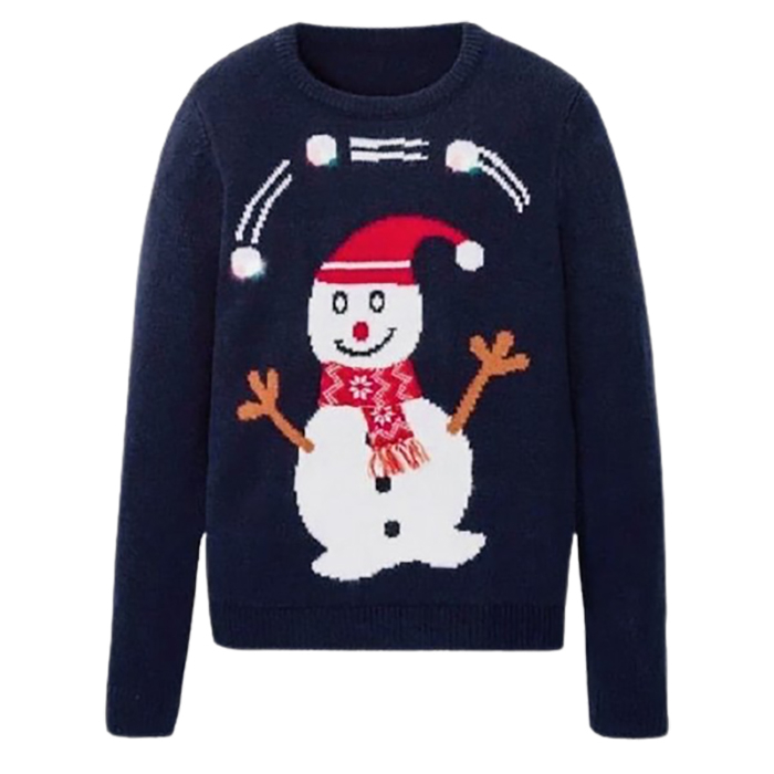 پلیور پسرانه پیپرتس مدل آدم برفی لایت دار