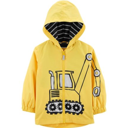 بارانی نوزادی مدل تراکتور رنگ زرد