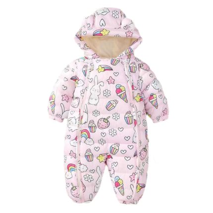 سرهمی زمستانی نوزادی مدل توت فرنگی و خرگوش