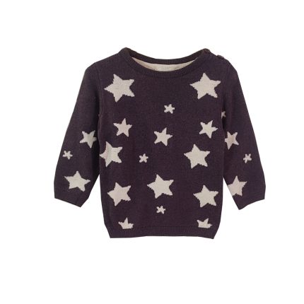 پلیور یقه گرد نوزادی مدل ستاره